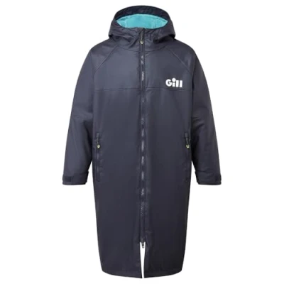 Image of Gill Aqua Parka 100% Waterproof Changing Robe Jacket Windproof Thermal Unisex (Navy, S)