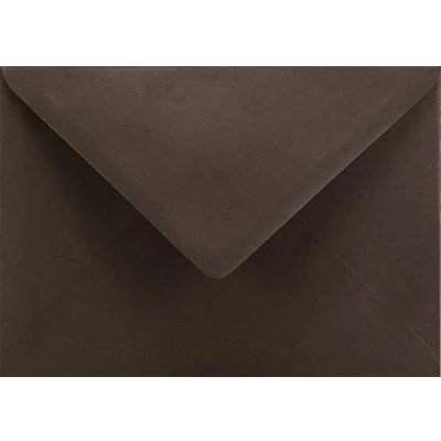 Image of Netuno 25 Dark Brown Coloured envelopes DIN B6 125x175mm 4.92x6.89 inches 115gsm Sirio Color Cacao gummed Pointed Flap no Window for Wedding Invitations Christmas Birthday Greeting Cards RSVP Flyers