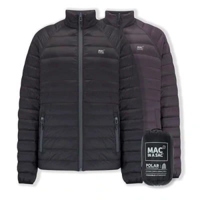 Image of Mac in a Sac Polar II Mens Reversible Down Jacket Jet Black Charcoal M