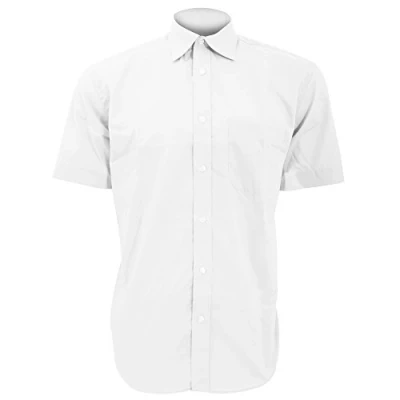 Image of Kustom Kit Mens Short Sleeve Business Shirt (16inch) (White)