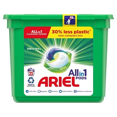 Image of Ariel Original Allin1 Washing Liquid Capsules Detergent, 25 Pods