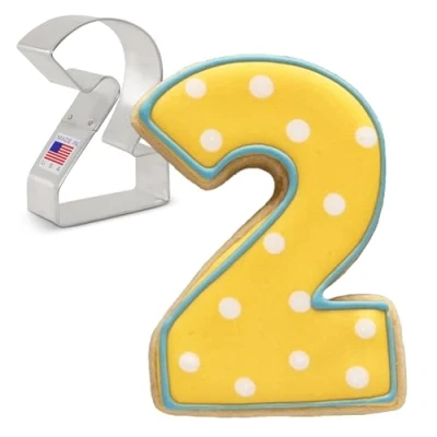 Image of Number Two / #2 Cookie Cutter 8.3 cm, Made in USA by Ann Clark