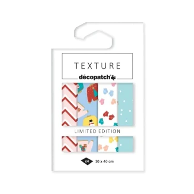 Image of Décopatch TD875C Assortment of 4 Xmas Mesh Christmas foil papers