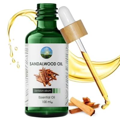 Image of NPOW Pure Sandalwood Essential Oils for Skin 100% Natural Diffusers Home, Fragrance Oil Diffuser, Humidifier Oil, Aromatherapy Diffuser Scents 100ml
