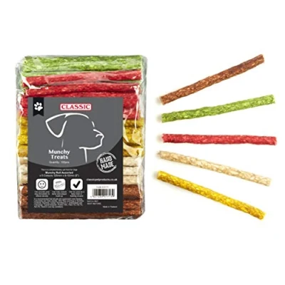 Image of Classic for Dogs Munchy Roll, Multi Colour, 125 x 9 10 mm, Pack of 100