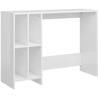 Image of vidaXL Notebook Desk High Gloss White 102.5x35x75 cm Engineered Wood