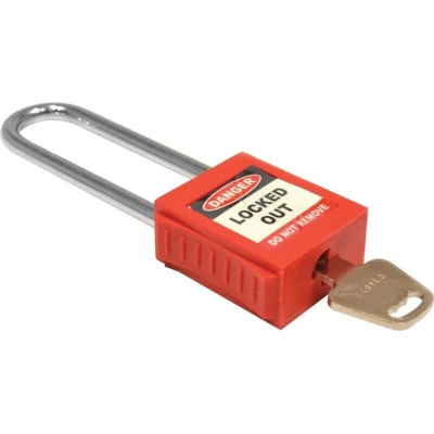 Image of Matlock Safety Lockout Padlock Long Shackle Yellow