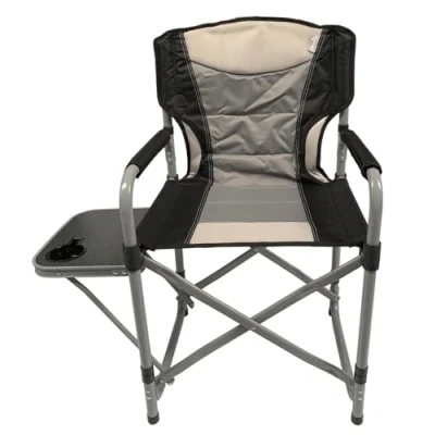 Image of Kampa Chairman Armchair Deluxe Folding Outdoor Camping Chair for Adults Lightweight, Portable, Reclining with Cup Holder Perfect Deck, Caravan, Trail, Beach, Fishing, and Festivals