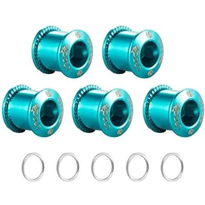 Image of Chooee Single/Double Bike Chainring Bolts, M8 Bicycle Chain Ring Bolts and Nuts For MTB/Mountain Bike/Road Blue