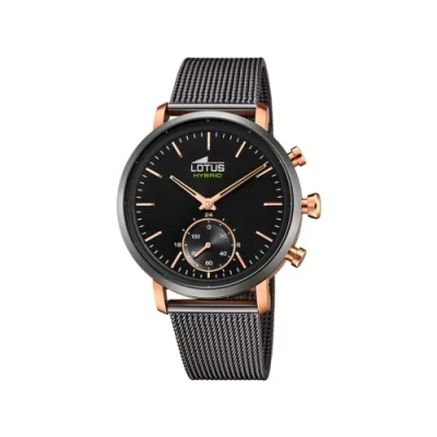 Image of Lotus 18805/3 Connected Collection Men&#039;s Watch 42 mm Black Case with Dark Grey Steel Strap