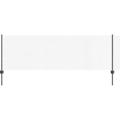 Image of vidaXL Welded Wire Fence with 22 U Posts Grey 0.8x50 m Steel