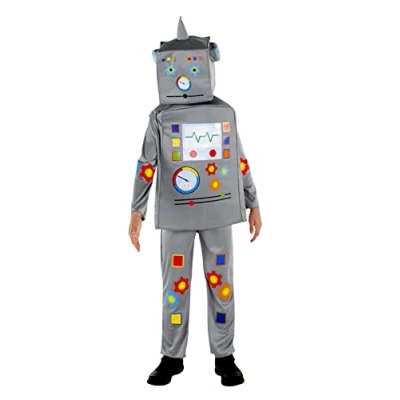 Image of Dress Up America Robot Costume for Kids Jumpsuit, Tunic &amp; Headpiece Set