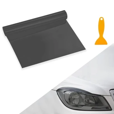 Image of VBGURR Car Headlight Tint, Tint for Waterproof Film Rear Light 30 X 120cm (Light Black)