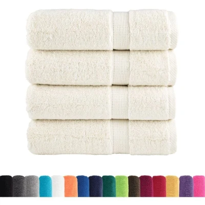 Image of vidaXL Premium Hand Towels SOLUND 4 pcs Cream 50x100 cm 600 gsm