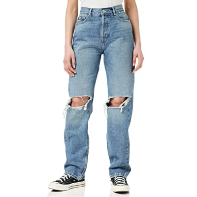 Image of Dr Denim Women&#039;s Beth Jeans, Drift Mid Knee Gash, 29/30
