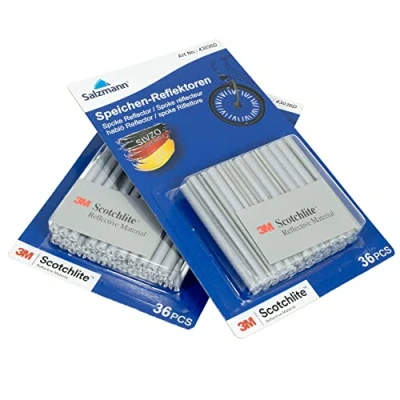 Image of Salzmann 3M Scotchlite Hi Vis Spoke Reflector Bicycle Clips 72 Pack