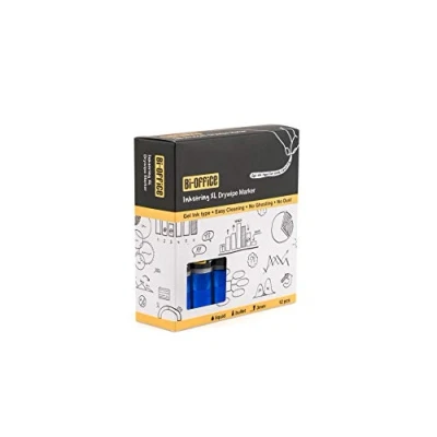 Image of Bi Office InkstringXL Dry wipe Marker for White Boards with Gel Ink and 3 mm Round Tip Blue, Pack of 12