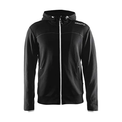 Image of Craft Men Leisure F.Z Hood S Hoody Black, Small