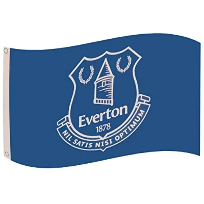 Image of Everton Core Crest Flag 5 x 3,Blue,White