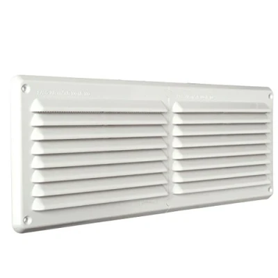 Image of La Ventilazione AR3814B Plastic Rectangular Pull on Ventilation Grille, White, 384 x 146 mm