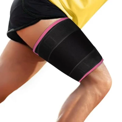 Image of supregear Thigh Support Adjustable Hamstring to Quadriceps, Muscles, Sprains, Strains, Pulled Muscles and Sports Injury, Compression Sleeve for Women Men (Pink)