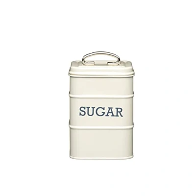 Image of KitchenCraft Living Nostalgia Metal Sugar Canister, 11 x 17 cm Antique Cream