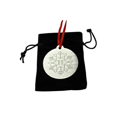 Image of 11th Christmas Snowflake Metal Decortation Anniversary Idea