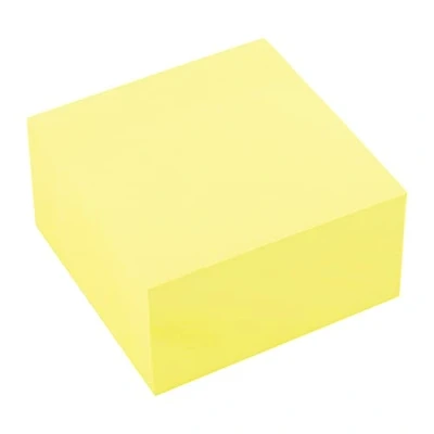 Image of D.RECT 009505 Sticky Notes Cube Super Self Adhesive 51 x mm 400 Sheets Yellow