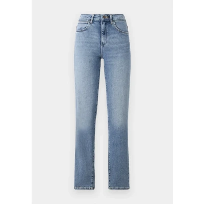 Image of Wrangler Women&#039;s Straight Jeans, stelth, 32W x 32L