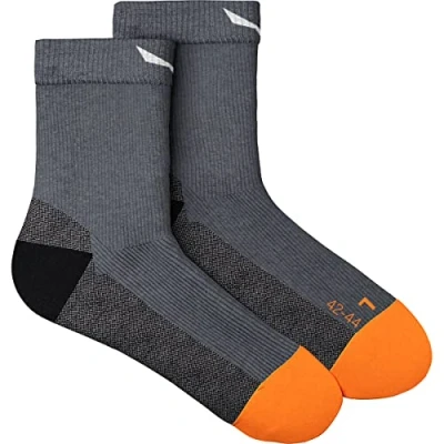 Image of SALEWA Mtn Trn Am M Qrt Sock, Grey Melange, 45 47, MALE