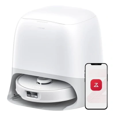 Image of roborock Qrevo Curv Robot Vacuum Cleaner with Mop, 18,500 Pa, Zero Tangling, FlexiArm, AdaptiLift Chassis, Liftable Brush&amp;Mops, 75C Hot Water Mop Washing, Intelligent Dirt Detection&amp;Voice Assistant