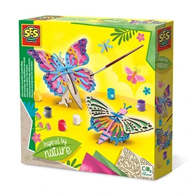 Image of SES Creative 14035 Decorate Wooden Butterflies Inspired by Nature