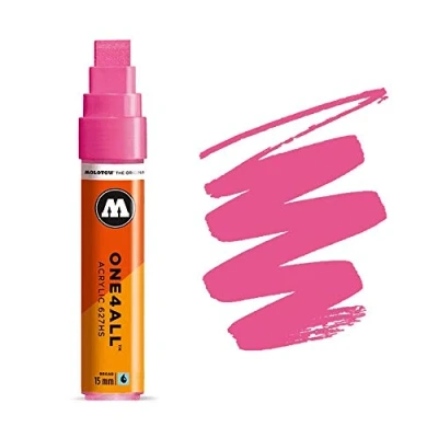 Image of MOLOTOW ONE4ALL Acrylic Paint Marker, 15mm, Neon Pink, 1 Each (627.208)