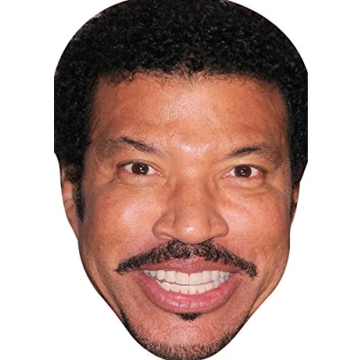 Image of FoxyPrinting Lionel Ritchie Celebrity Cardboard Party Face Mask Fancy Dress