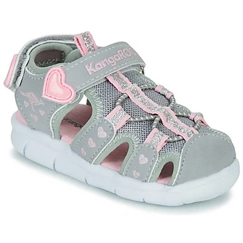 Image of KangaROOS Boy&#039;s Unisex Kids K Mini Sandals, Vapor Grey English Rose Glitter 2109, 6 UK Child