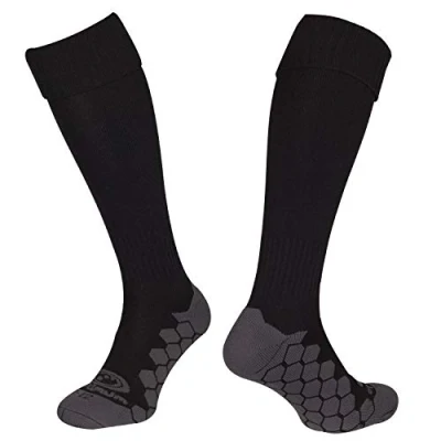 Image of Optimum Classico Sports Socks Moisture Wicking, Breathable, Cushioned for Football, Rugby, Athletics Lightweight, Quick Dry Black, Junior (3 6)