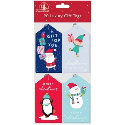 Image of Tallon XA0122 Luxury Christmas Xmas Gift Tags, Cute Pack of 20