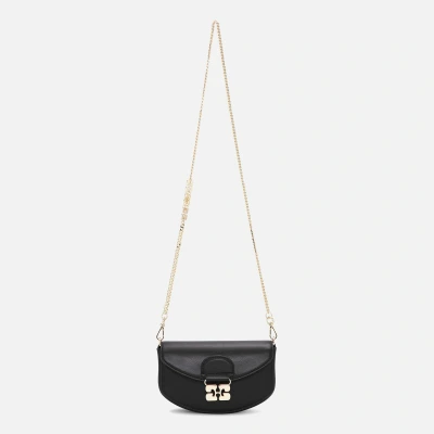 Image of Ganni Apo G Leather Wallet On Chain