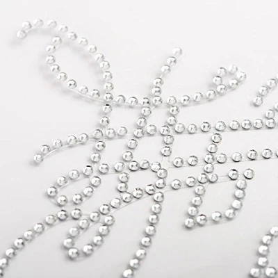 Image of 10cm x 6cm Diamante Accent Self Adhesive Rhinestone Gem Craft Sticker (2 Pieces)