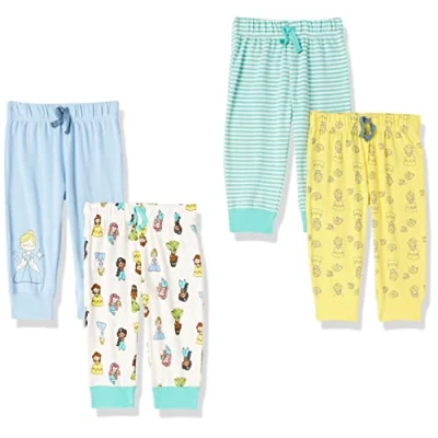 Image of Amazon Essentials Disney Marvel Star Wars Princess Baby Girls&#039; Trousers, Pack of 4, Wish, 0 3 Months