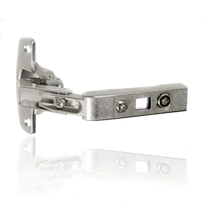 Image of SPARES2GO Corner Cabinet Folding Door Hinge Without self Closing Compatible with Hettich Nickel Opening Angle 50/65 Degree (Intermat 9930) 9090110