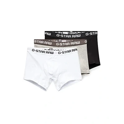 Image of G STAR RAW Men&#039;s Classic Trunk 3 Pack, Multicolour (black/grey htr/white D03359 2058 6172), S