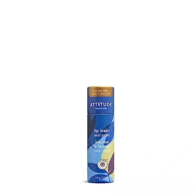 Image of ATTITUDE Plastic free Lip Balm, EWG Verified Plant and Mineral Based Ingredients, Vegan, Unscented, 8.5 g