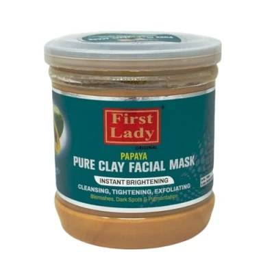 Image of First Lady Papaya Clay Facial Mask 440g Instant Brightening, Cleansing, Tightening, Exfoliating, Blemishes, Dark Spots &amp; Pigmentation