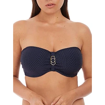 Image of Fantasie Long Island FS6902 WP Underwired Padded Bandeau Bikini Top Ink 32D CS