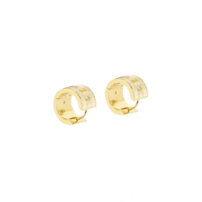 Image of Coach C Huggie Gold Tone Earrings