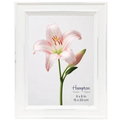 Image of inspire By Hampton PALOMA 6x8 (15x20cm) White Picture Photo Frame Glass IBH PAL301968W