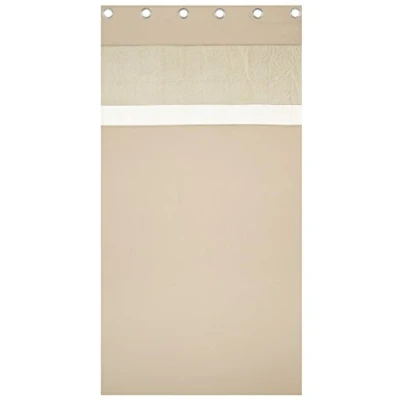 Image of Catherine Lansfield Embossed Rose Eyelet Curtains, Gold, 66 x 72 Inch