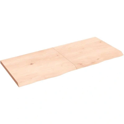 Image of vidaXL Bathroom Countertop 140x60x(2 4) cm Untreated Solid Wood