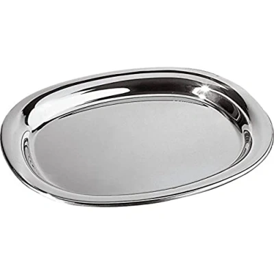 Image of Alessi 42 cm Serving Plate in 18/10 Stainless Steel with Mirror Polished